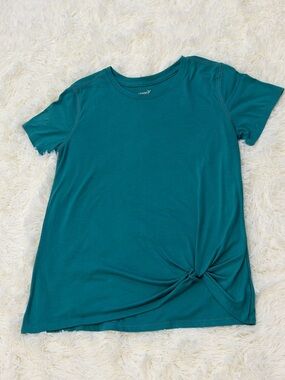 Old Navy Teal Short Sleeve Knot Front Tee
